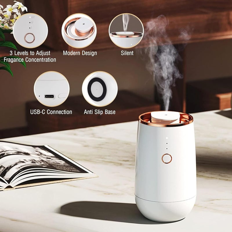 AJUK Wireless Waterless Essential Oil Diffuser 8 Hours Runtime Auto Shut Off 3 Mist Modes Aromatherapy Electric Diffuser for Home Office Car and Bedroom - Image 2