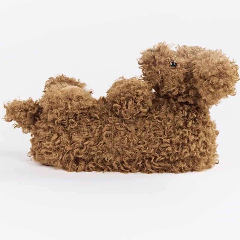 ooohyeah Womenâ€™s Funny Fuzzy Animal Slippers, Cute Doodle Dog Cozy Non-Slip House Slippers for Women, Coco - Image 4