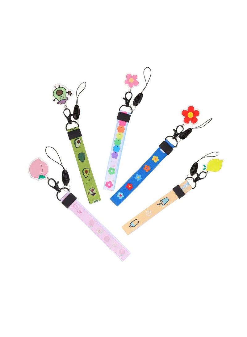 Captaintech 5Pcs Cartoon Mobile Phone Lanyard Mobile Phone Charms Strap Cellphone Wrist Strap Delicate Anti- lost Strap for Backpack Smart Phone Camera Purse - Image 1