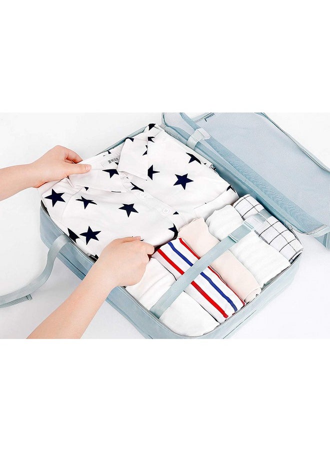 Styleys Styleys 7 Pcs Set Packing Cubes Travel Organizer, Packing Cubes for Travel, Luggage Organizer Bags Travel Organizer Pouch, Travel Accessories (Sky Blue, S11003)  - Image 4