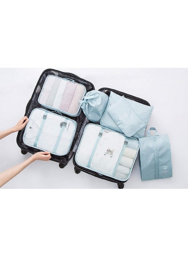 Styleys Styleys 7 Pcs Set Packing Cubes Travel Organizer, Packing Cubes for Travel, Luggage Organizer Bags Travel Organizer Pouch, Travel Accessories (Sky Blue, S11003)  - Image 2