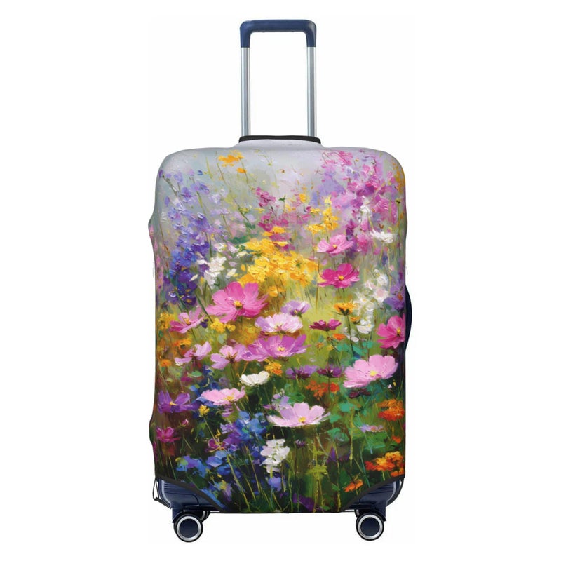 Worltoldb Spring Floral Travel Luggage Cover Polyester Suitcase Protector Washable Baggage Covers Fits 1821 Inch - Image 2