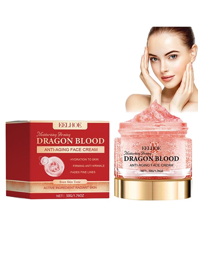 إيلهو كريم دم التنين 50g, كريم دم التنين سهل, كريم دم التنين لمكافحة التجاعيد, تغذية وترطيب, كريم ترطيب لجميع أنواع الجلد - Image 1