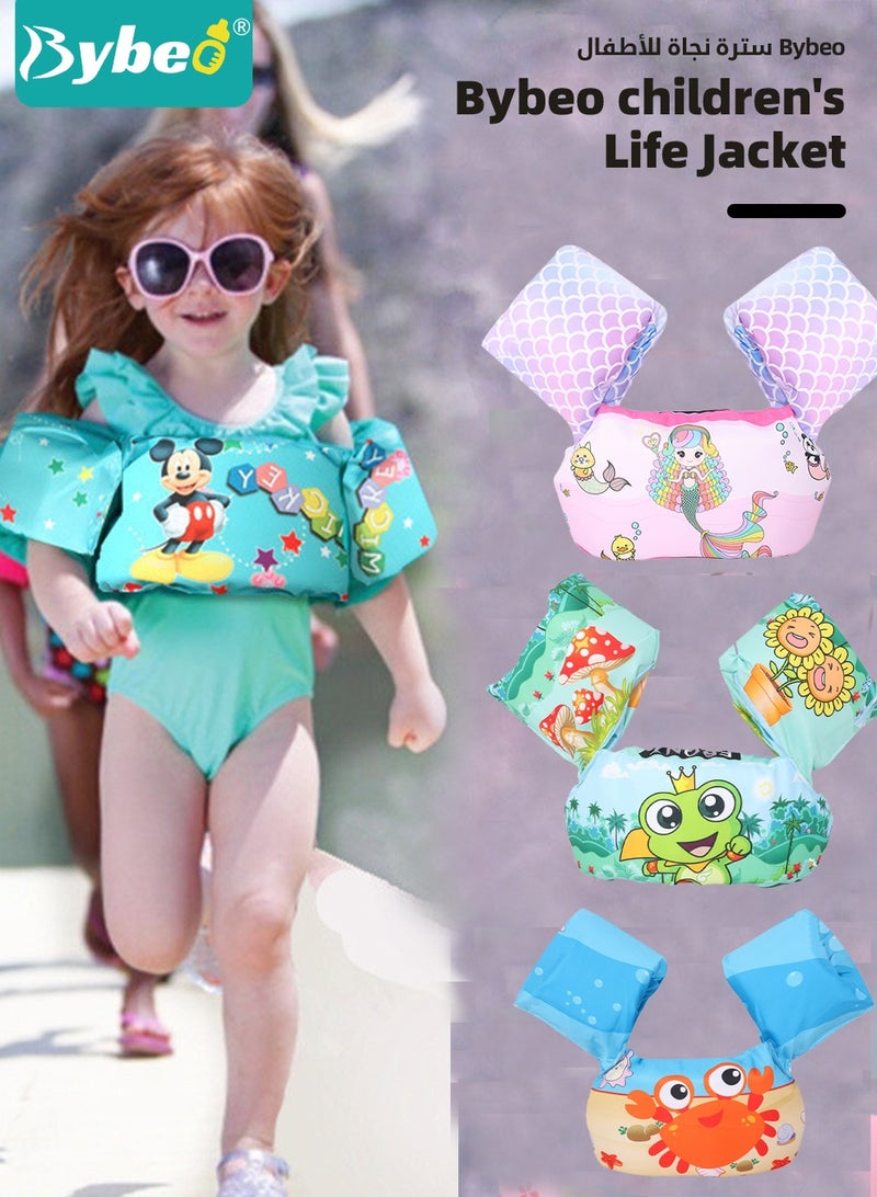 Bybeo Kids Swim Vest, Children Swim Life Jacket, with Adjustable Crotch Strap, Swimming Arm Float for Kids Learn to Swim, Water Fun Support for 2-6 Years Kids - Image 2