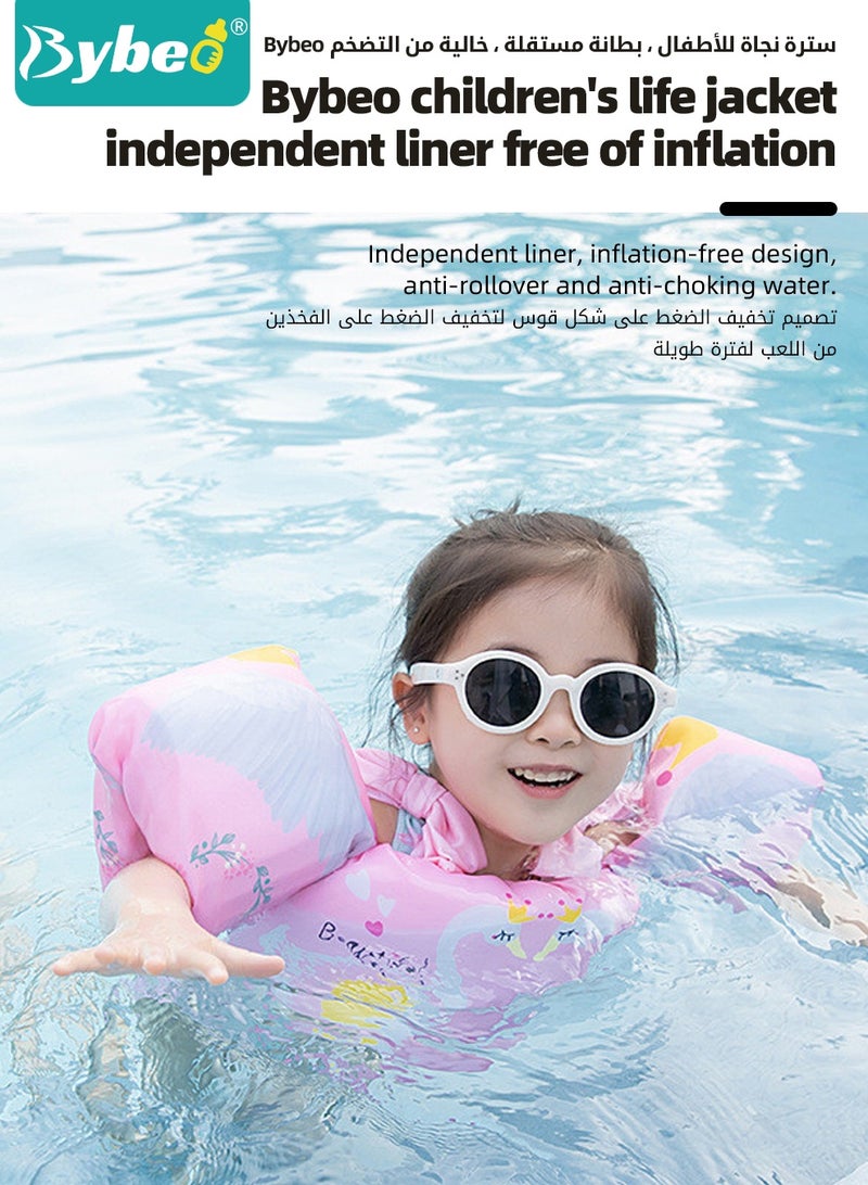 Bybeo Kids Swim Vest, Children Swim Life Jacket, with Adjustable Crotch Strap, Swimming Arm Float for Kids Learn to Swim, Water Fun Support for 2-6 Years Kids - Image 3