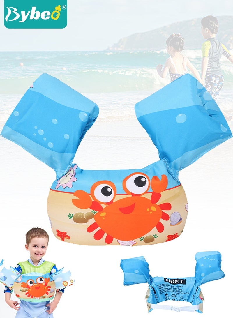 Bybeo Kids Swim Vest, Children Swim Life Jacket, with Adjustable Crotch Strap, Swimming Arm Float for Kids Learn to Swim, Water Fun Support for 2-6 Years Kids - Image 1