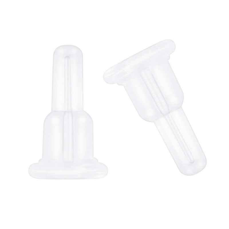 Silicone Earring Backs Full Cover 20PCS Clear Earring Backs Replacements Hypoallergenic Earring Stoppers Soft Ear Backings for Studs Hook Earrings