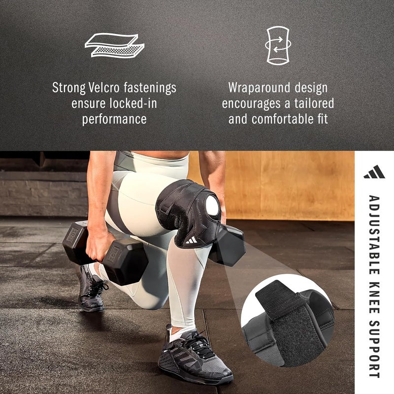 adidas Adjustable Knee Support With Straps - Large - Image 4