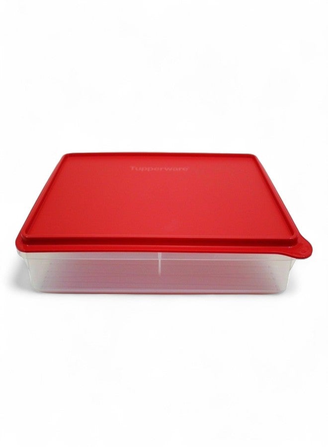 توبروير حافظة تابروير سناك آند ستور مستطيلة الشكل، لون أحمر كرمة - Image 1