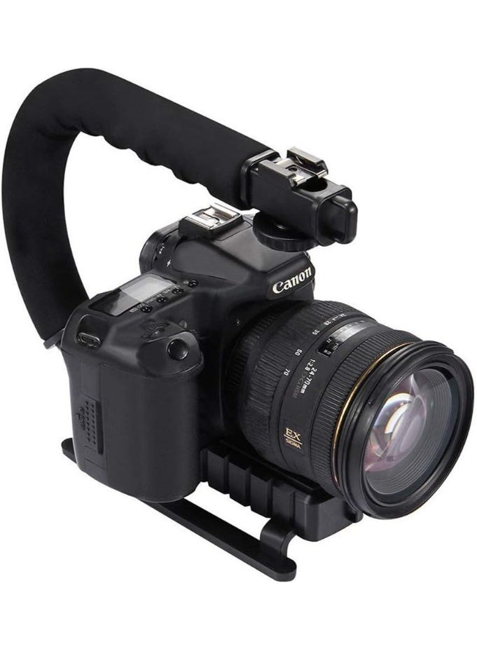 Advanced Mounting System with Triple Cold Shoe Slots for Professional Audio, Light, and Monitor Setup - Image 1