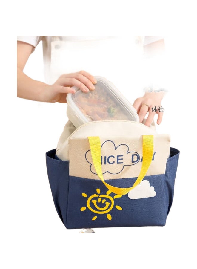 Mengting Insulated Lunch Bag, Office Worker Lunch Box Storage Bag, Picnic Bag, Elementary School Student Lunch Box, Meal Bag, Bento Bag, Thermos Box Bag - Image 2