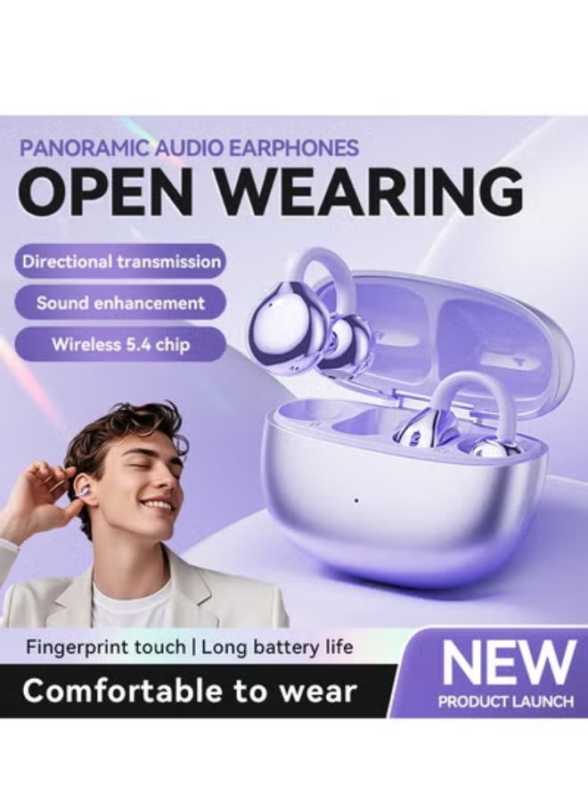 سماعة بلوتوث M108 من نوع مشبك الأذن غير داخل الأذن سماعة بلوتوث لاسلكية OWS تعمل بتقنية الترجمة الذكية والذكاء الاصطناعي - Image 2