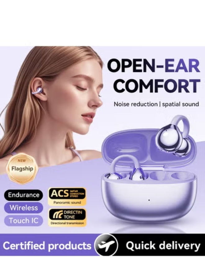 سماعة بلوتوث M108 من نوع مشبك الأذن غير داخل الأذن سماعة بلوتوث لاسلكية OWS تعمل بتقنية الترجمة الذكية والذكاء الاصطناعي - Image 4