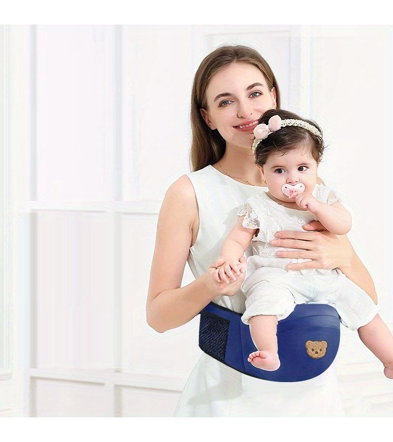 Blue Baby Front Facing Carrier Waist Stool for 0-36 Months Three In One - Image 1