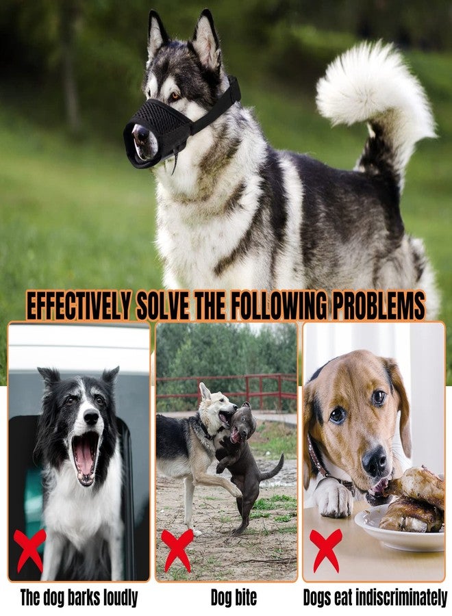 Lxnoap Black Quick Muzzle for Small Dogs Mouth Cover Adjustable Drinkable Comfortable Breathable for Biting Barking Chewing Size XL - Image 3