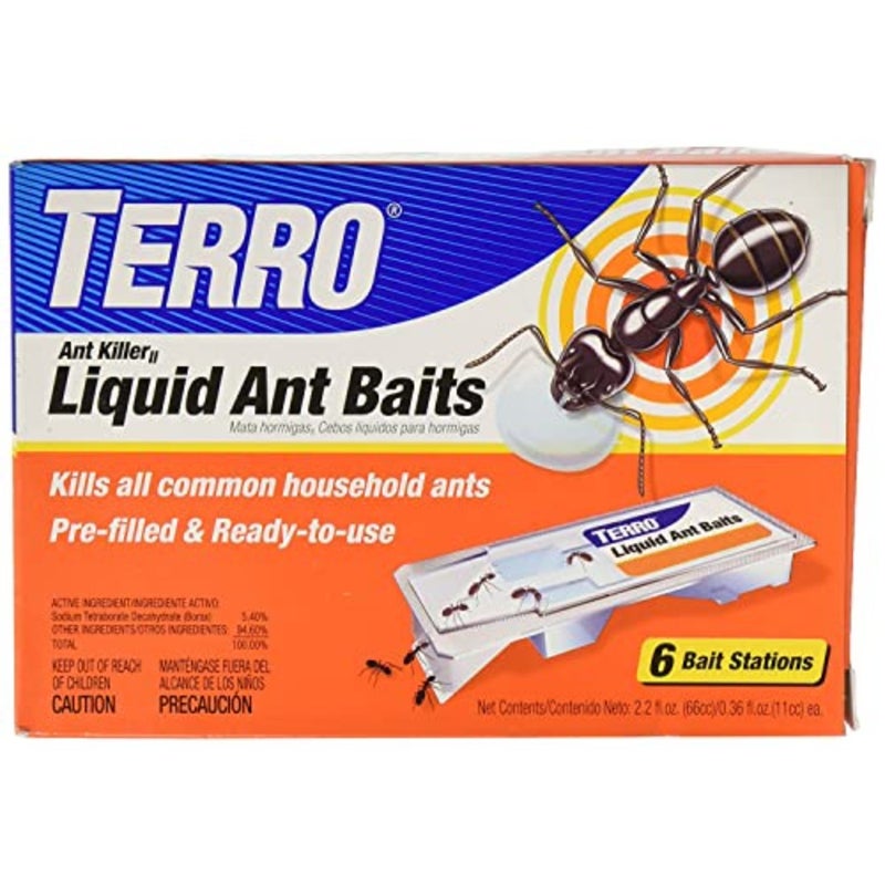 Liquid Ant Killer 6 Bait Stations 2.2 fl. oz Total Volume 0.36 fl. oz Per Station Indoor Outdoor Use Ready to Use Pre-filled Stations Fast Acting Gel Formula for Home Office Kitchen - Image 1