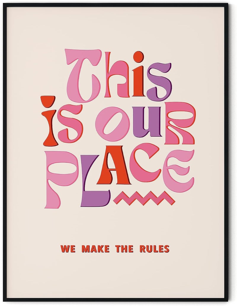 TwoDays Taylor Room Decor Aesthetic, Lyrics Poster for Bedroom, This Is Our Place Prints, Music Art Wall Decoration for Girls, Large Vintage Birthday Decorations.(30 x 40cm, Not - Image 1