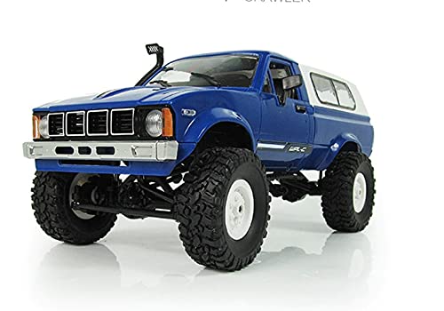 FMTStore WPL C24 116 24GHz 4WD RC Car Crawler Headlight Remote Control Crawler OffRoad Pickup Truck RTR Toy Boy Girl and Adult Blue - Image 1