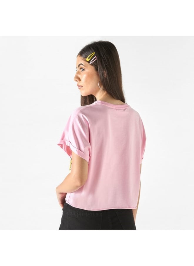 اس بي كاركترز Lion King Print T-shirt with Crew Neck and Short Sleeves  - Image 4