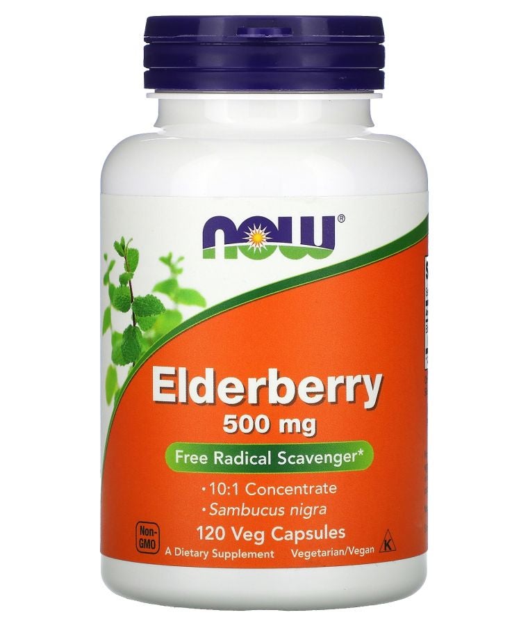 now Elderberry 500 mg 120 Veg Capsules