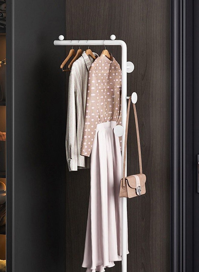 Y&D Space-Saving Metal Coat Rack Freestanding, Coat Hanger Stand With Hooks,Clothing Rack with white Natural Marble Base, Modern Coat Stand for Entryway, Living Room,Bedroom, Office (White) - Image 5