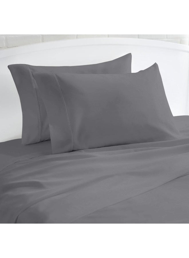Comfortica Classics 1000 Thread Count 100% Egyptian Cotton Sateen Weave Queen Pillowcase Set of 2, Dark Grey - Image 3