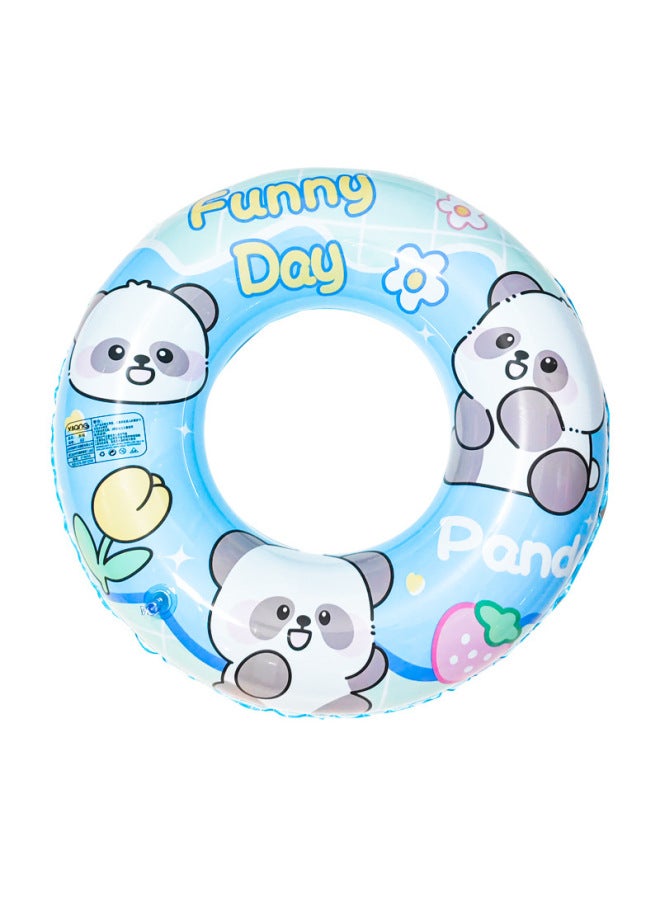general Swimming Ring Children's Swimming Ring Baby Boy Boy Girl Swimming Ring Buoyancy Ring Inflatable Thick Cartoon Underarm Ring-Outer Diameter After Inflation:60#-Inside Diameter After Inflation:Blue Pa - Image 1