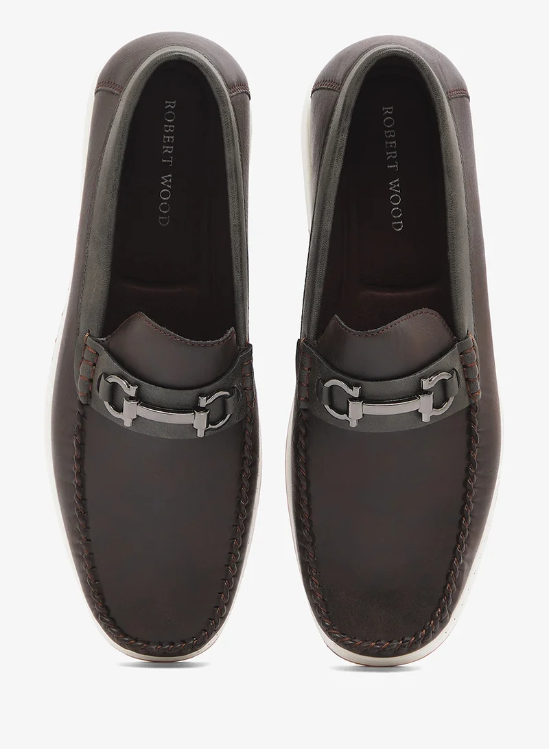Robert Wood  Suede-Look Horsebit Driving Loafers for Men | Best Price UAE