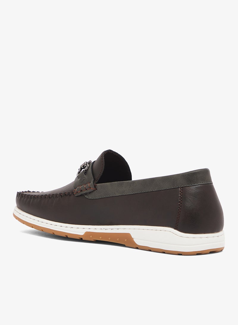 Robert Wood Suede-Look Horsebit Driving Loafers - Image 2