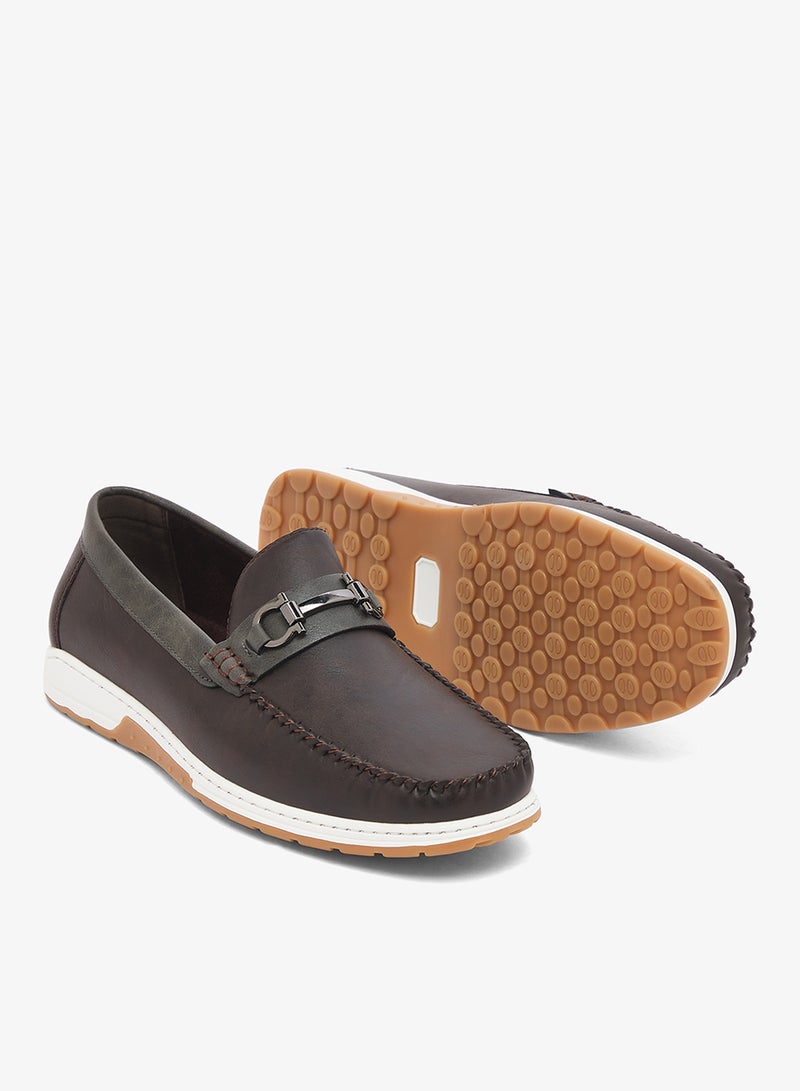 Robert Wood Suede-Look Horsebit Driving Loafers - Image 3