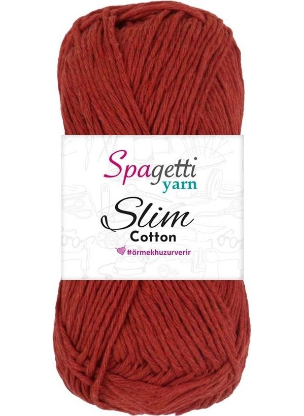 Spagetti Yarn Slim Cotton Brick Hand Knitting Yarn 