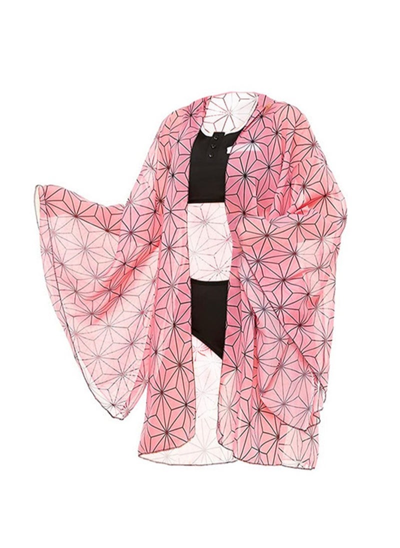 NADANBAO 3pcs animation Demon Slayer swimsuit cover-up sun protection beach vacation swimsuit - Image 1