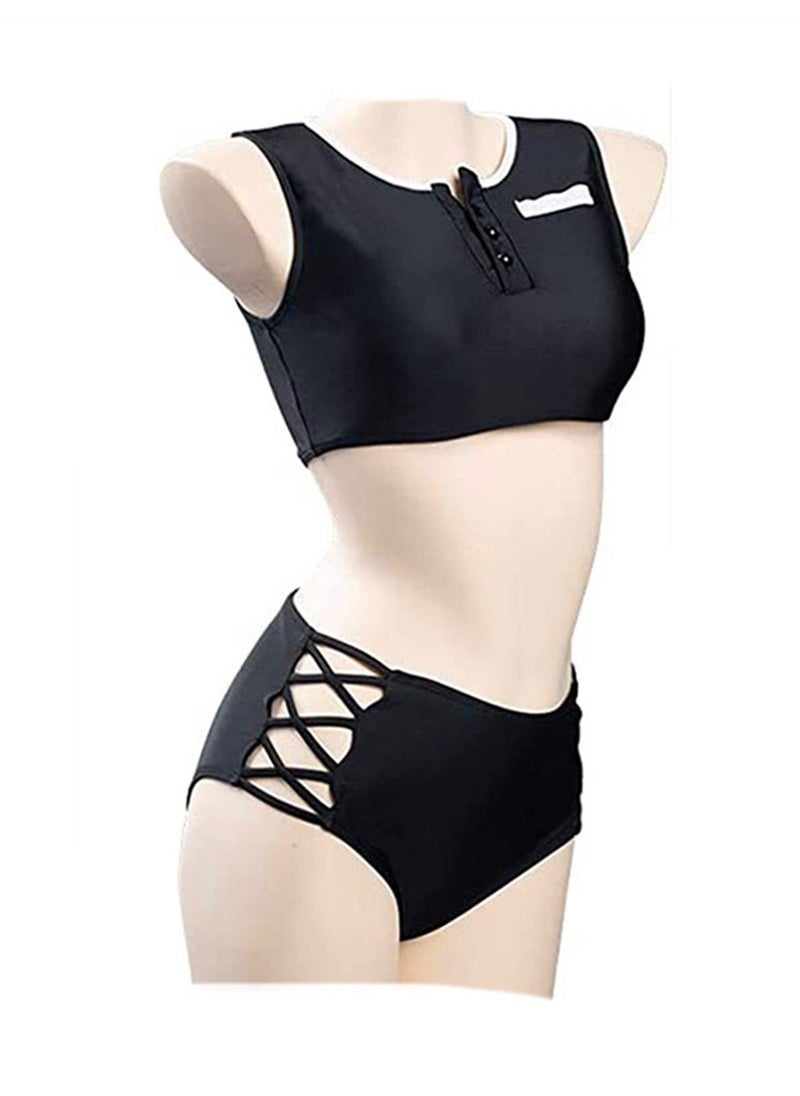 NADANBAO 3pcs animation Demon Slayer swimsuit cover-up sun protection beach vacation swimsuit - Image 3