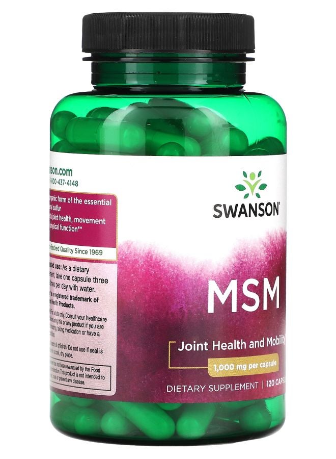 SWANSON MSM 1000 mg 120 Capsules - Image 2