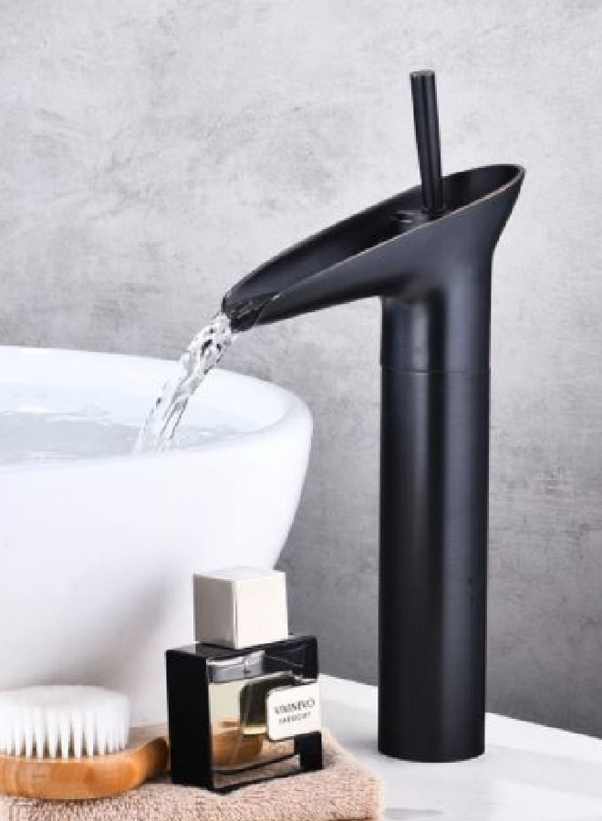 Basin mixer with one handle high black antique - Image 3