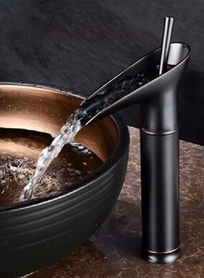 Basin mixer with one handle high black antique - Image 5