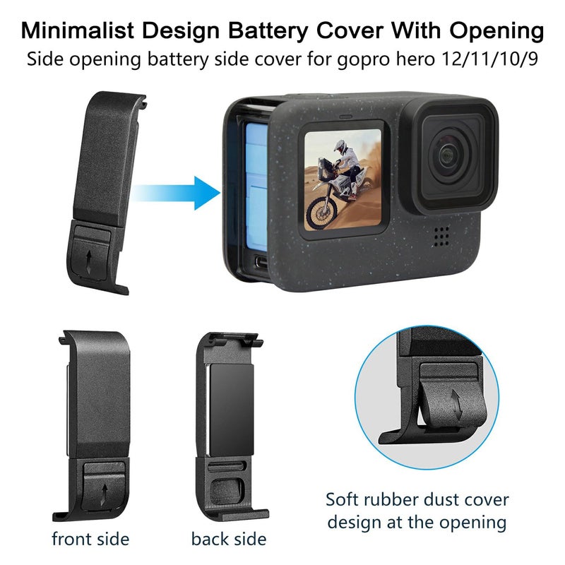 Suptig Protective Case, Silicone Case Compatible for Gopro Hero 12/ Hero 11/ Hero 10/Hero 9 Black (Blue), RSX-428 - Image 3