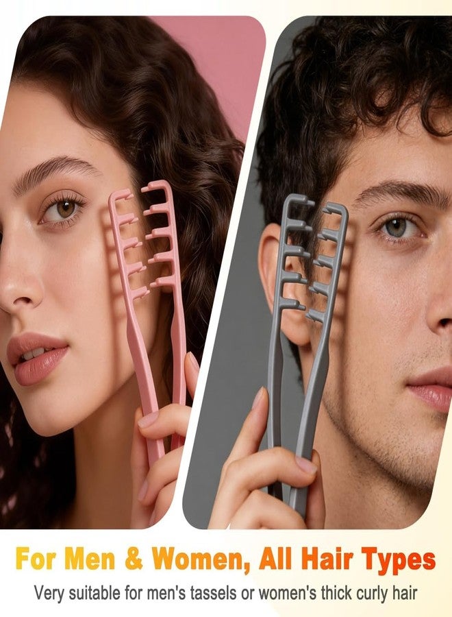 SAM SUGAR Texture Comb Voluminous Wide-Toothed Texture Styling Comb for Men Hair ABS Plastic with Textured Grip(Black+Grey) - Image 5