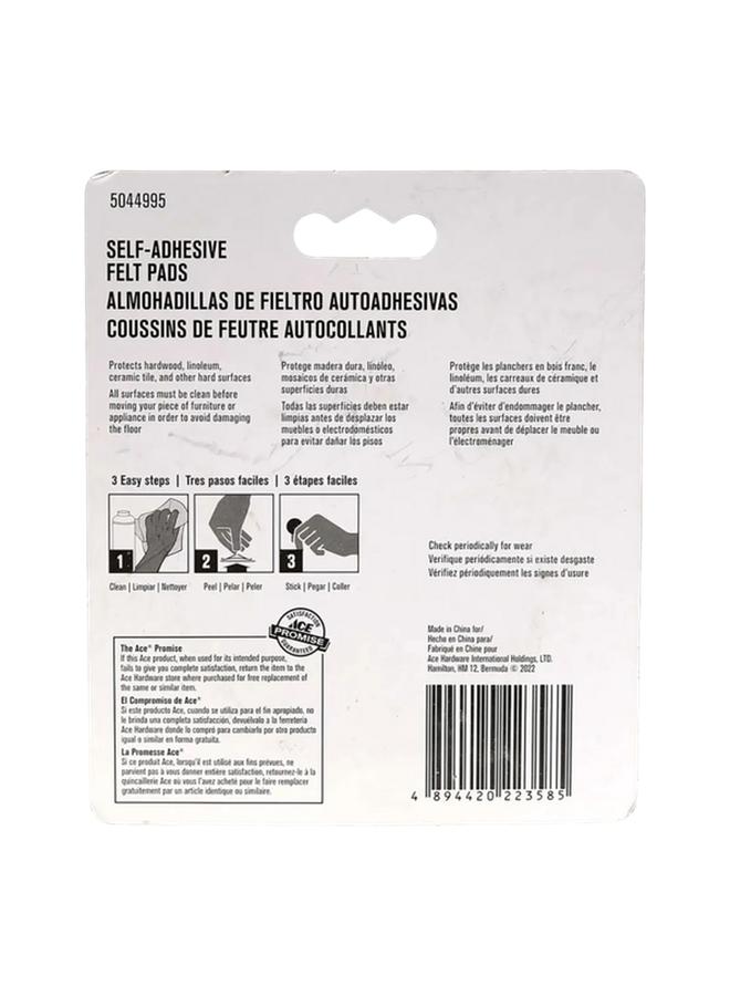 ACE 4-Piece Self-Adhesive Heavy-Duty Easy Installing Round Protective Felt Pads Beige 6.4cm - Image 2