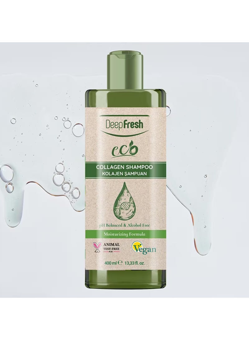 Deep Fresh Two Pieces of Eco  Collagen Shampoo 400 ml - Image 2