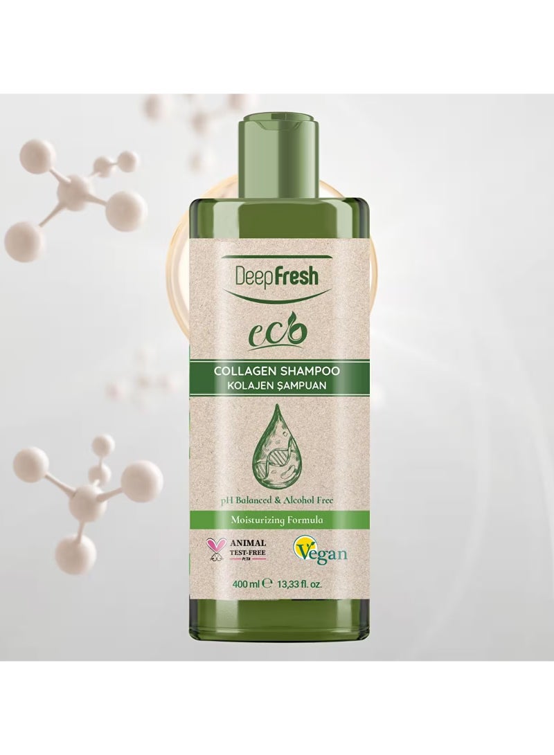 Deep Fresh Two Pieces of Eco  Collagen Shampoo 400 ml - Image 4