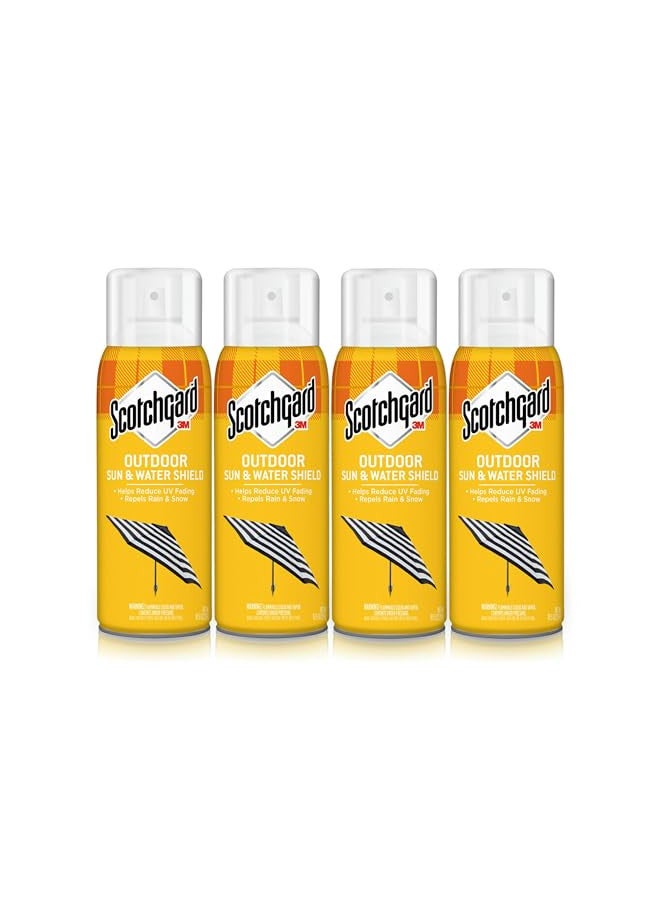 Scotchgard Scotchgard Outdoor Water & Sun Shield Fabric Spray, Water Repellent Spray for Spring and Summer Outdoor Gear and Patio Furniture, Fabric Spray for Outdoor Items, 10.5 Oz, 4 Count  - Image 1