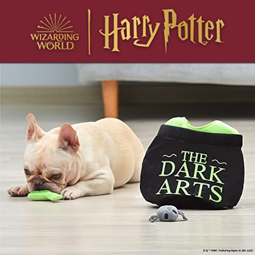 Harry Potter 10" Dark Arts Potion Burrow Toy | Harry Potter Dog Toy Dark Arts Cauldron with Plush Removable Parts | Harry Potter Dark Arts Cauldron, Potion, and Spider Toys for Dogs - Image 2