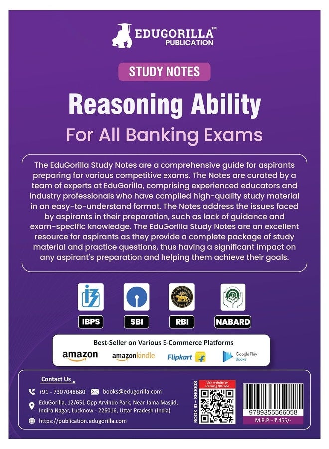 Reasoning Ability Topicwise Notes for All Banking Related Exams | A Complete Preparation Book for All Your Banking Exams with Solved MCQs | IBPS Clerk, IBPS PO, SBI PO, SBI Clerk, RBI and Other Banking Exams  - Image 2