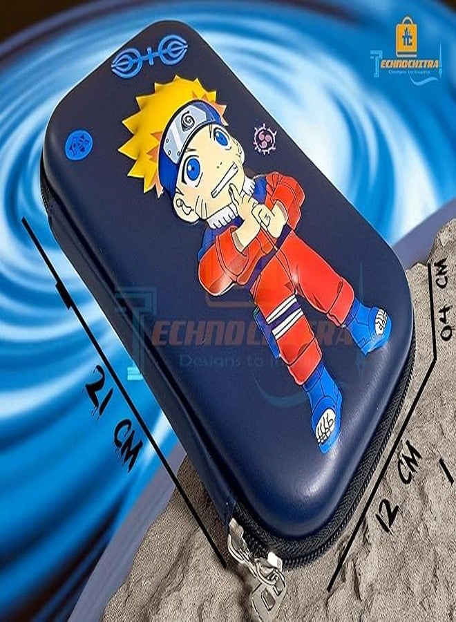 SHREE TECHNESH Ninja Warrior 3D Print Pencil Pouch for Boys | Action Hero Stationery Case with Zipper Mesh Pocket - Image 4