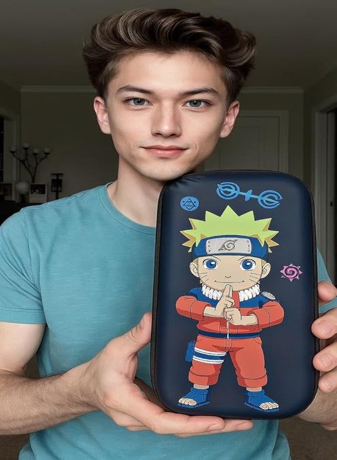 SHREE TECHNESH Ninja Warrior 3D Print Pencil Pouch for Boys | Action Hero Stationery Case with Zipper Mesh Pocket - Image 2