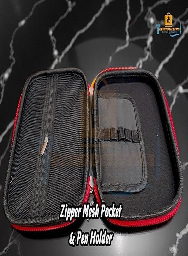 SHREE TECHNESH Ninja Warrior 3D Print Pencil Pouch for Boys | Action Hero Stationery Case with Zipper Mesh Pocket - Image 5