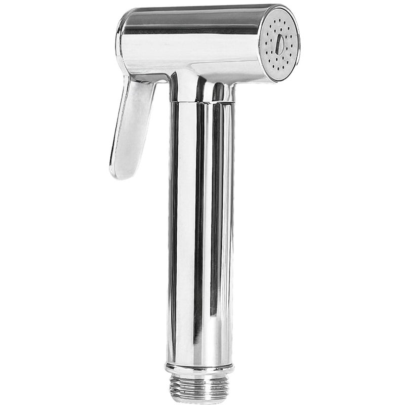 HOMEMATES Brass Handheld Bidet High Pressure Health Faucet Hammer Jet Spray Shower for Bathroom/Western Toilet, Silver Finish Large (Pack of 1pcs) - Image 1