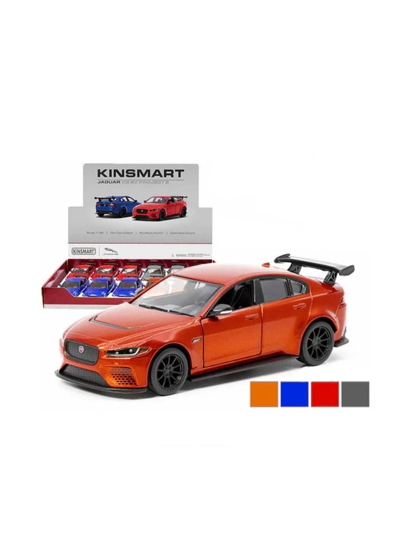 Kinsmart Pack of 12 Pcs 1:38 Scale Pull Back Action  Door Openable Alloy Metal Jaguar XE SV Project 8 Hardtop Collectible Toy Car - Image 1