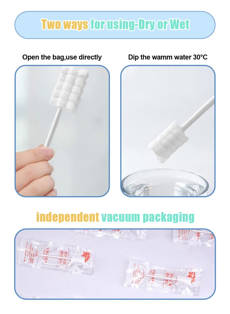 أوربازار ٣٠ قطعة من منظفات لسان الأطفال و٣٢ قطعة من فرش أسنان الأطفال على شكل إصبع، منظف فم الأطفال، منظف لثة حديثي الولادة، عصا تنظيف فم الأطفال للاستخدام مرة واحدة، للعناية بأسنان الأطفال بعمر ٣ سنوات. - Image 5